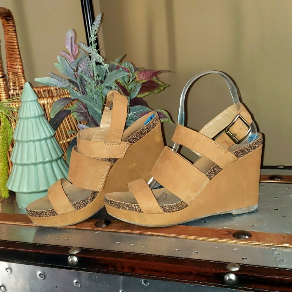 Franco Sarto Strappy Wedge Heel